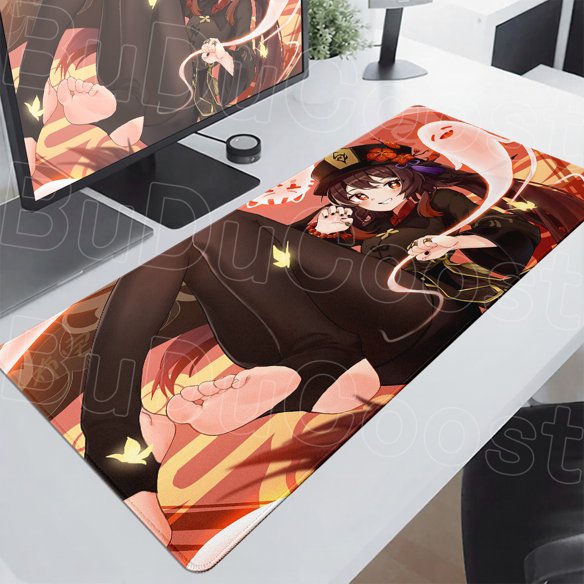 Desk Setup Anime - Genshin Impact Hu Tao Mauspad, 90
