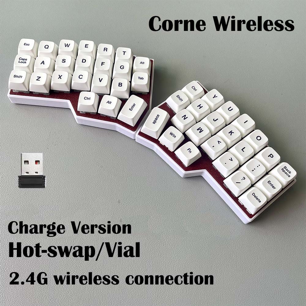 Desk Setup Programmer - CORNE V4 2.4G Wireless Split Ergonomische