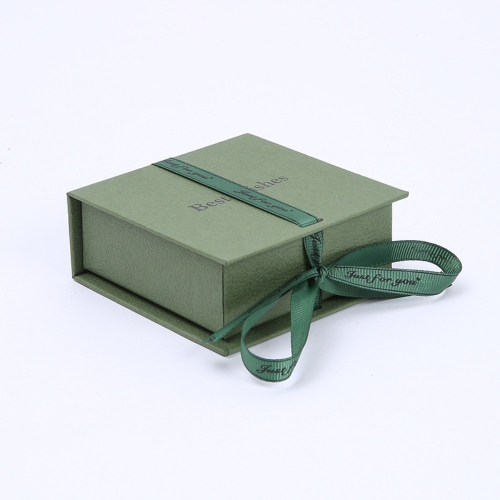 Ring Binder Box - Tragbare Schmuckbox mit Papier-Schleifenband, Eleganter Hochwertiger
