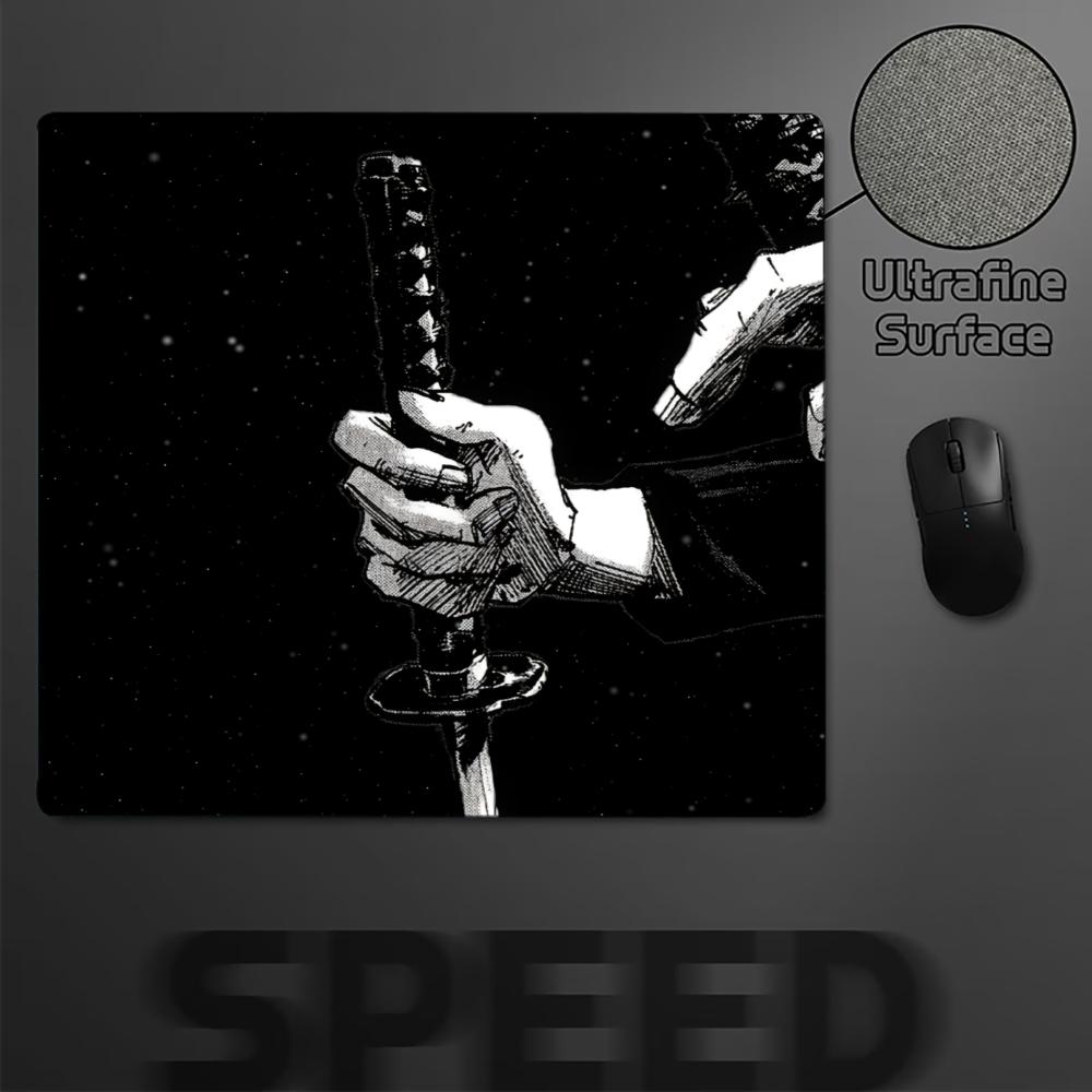 Desk Setup Katana - Japanisches Samurai-Katana Quadratisches Gaming-Mauspad mit Rutschfester