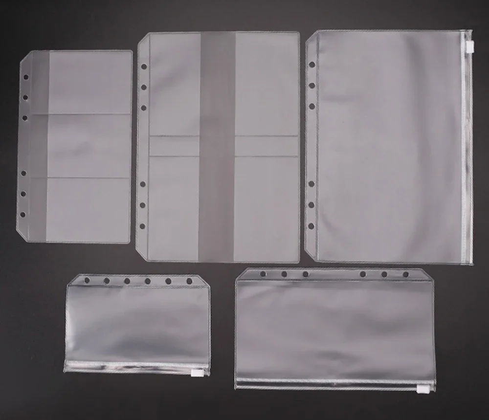 Ring Binder Box - Transparent PVC Lagerung Karte Halter Für