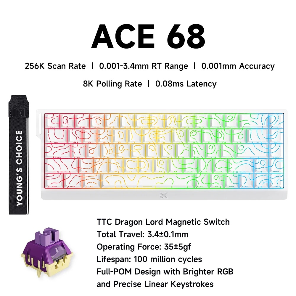 MCHOSE ACE 68 Gaming-Tastatur  – Desk Setup Programmer Bewertung und Preis