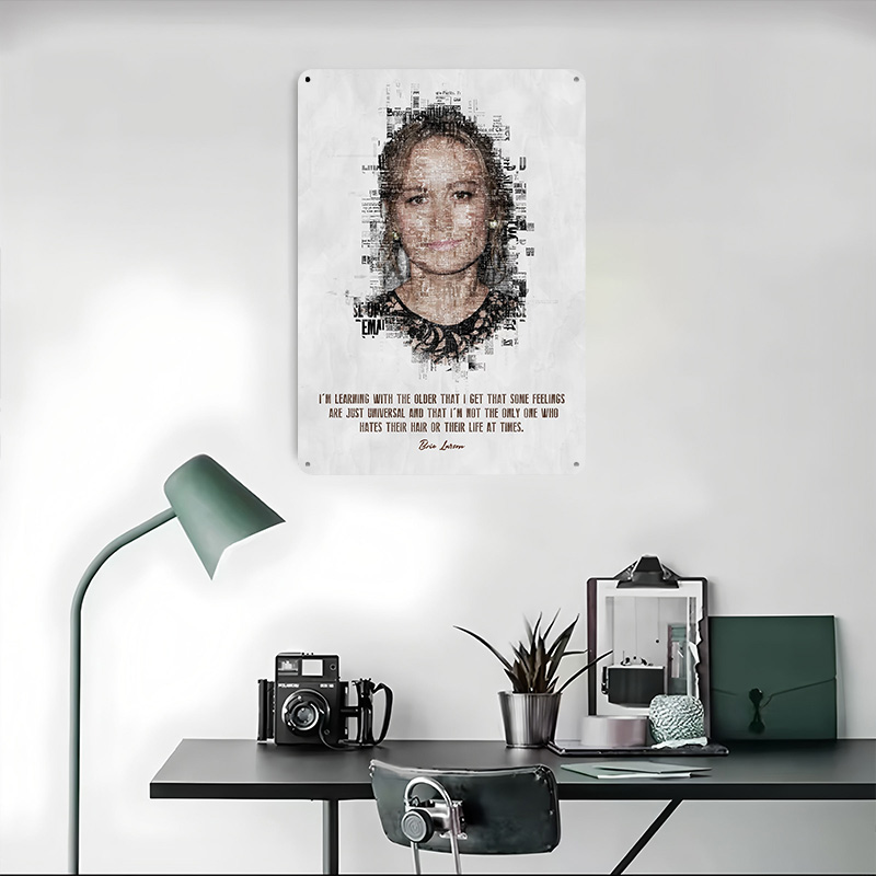 Brie Larson Zitat Kunst-Blechp – Desk Setup Quotes Bewertung und Preis